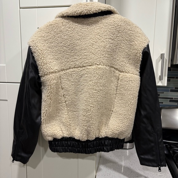 Rachel Parcell faux leather shearling bomber jacket - Picture 5 of 7